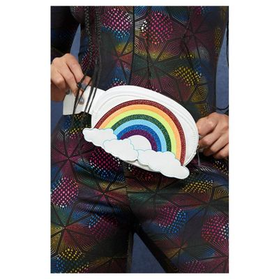 Smiffys Fever Rainbow Bum Bag, Fever Accessories Fancy Dress, Fever Dress Up Accessories