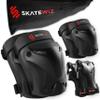 SKATEWIZ Knee Pads for Kids - Knee and Elbow Pads Set - PROTECT-1 - Size S Black - Wrist Guards Skating Protective Gear, Skateboard, Roller Skate, Ice Skates For Kids view 1
