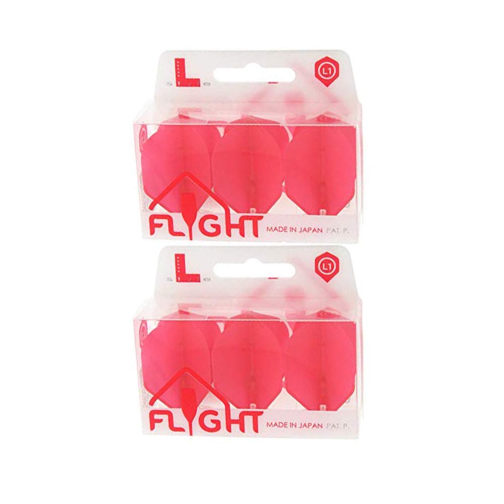 LSTYLE L1 Standard Dart Flights  EZ  Red  2 Sets  Pre-Molded