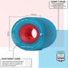 Fireball Tinder 60mm Longboard Wheels 81a - USA Made Soft Wheels for Skateboard Longboard and Cruiser (Set of 4 - Blue) view 3