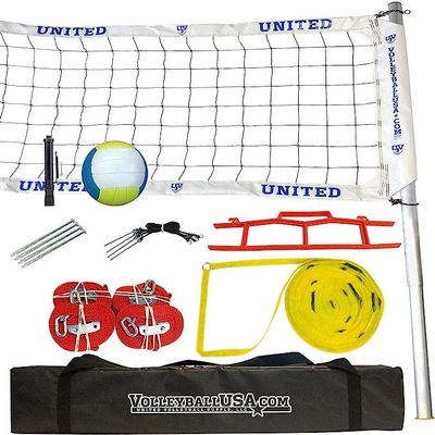 United Volleyball Slip Net System with Soft Volleyball and Pump