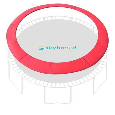 SkyBound 15 Foot Universal Replacement Trampoline Pad (fits up to 8 Inch Springs) - Spring Cover (Red)
