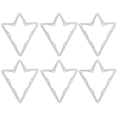 6Pcs Billiard al Rack Sheet Billiard Triangle Cue Rack Ball Rack Sheet for 10 Ball White