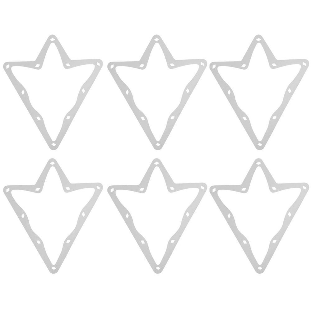 6Pcs Billiard al Rack Sheet Billiard Triangle Cue Rack Ball Rack Sheet for 10 Ball White