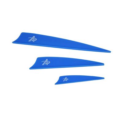 AMEYXGS 50 Pack Vanes Rubber Feather 2/3/4inch Arrow Feather Plastic Arrow Vane for DIY Hunting Archery (Blue 2inch)