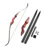 60" Takedown Recurve Bow and Arrow Set Adult Right Hand Wood Bow American Longbow 30-60Lbs Draw Weight (30 lbs, Bow Set) view 2