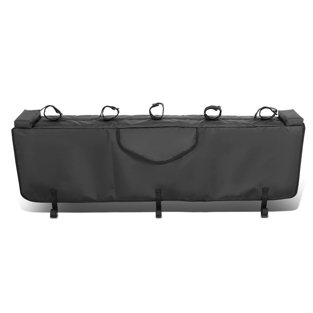 DNA Motoring 61" W X 16" H Heavy Duty Vinyl Truck Tail Padded Tailgate on Most Full-Size Trucks, Cover Adjustable Straps Handle Flap for Mountain Bike Carrier Bicycle, TGP-XL