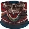 Neck Gaiter Face Mask Scarf - Proudly Made in The USA. Sun & Dust Protection, Sport, Bandanas for Fishing, Hiking, Cycling, Motorcycling, Running - Red Crossbones view 1