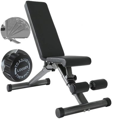 ZYCSKTL Dumbbell Benches Professional Multifunctional Dumbbell Stool, Household Foldable Bench Press Stool, Sit-ups Training Chair, Fitness Equipment (Color : Black, Size : 45 * 46 * 120CM)