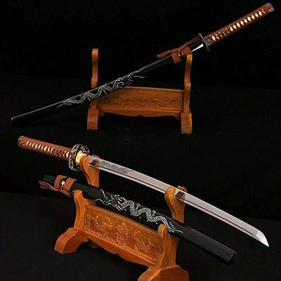 Zhmyyxgs Sword Hand Carved Dragon SAYA+Dragon Blade Japanese Dragon Sword Katana Very Sharp