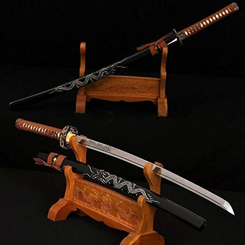 Zhmyyxgs Sword Hand Carved Dragon SAYA+Dragon Blade Japanese Dragon Sword Katana Very Sharp
