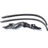 SHARROW 60 Inch Recurve Bow Hunting Takedown Bow Archery Longbow CNC Aluminum Alloy Riser Right Hand Bow Set with Carbon Arrows for Adults Shooting Practice (Black Bow Set, 50lbs) view 3