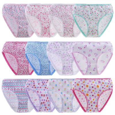Hbhpov Toddler Girls' Cotton Panties Baby Soft Assorted Briefs Underwear Random 12pcs