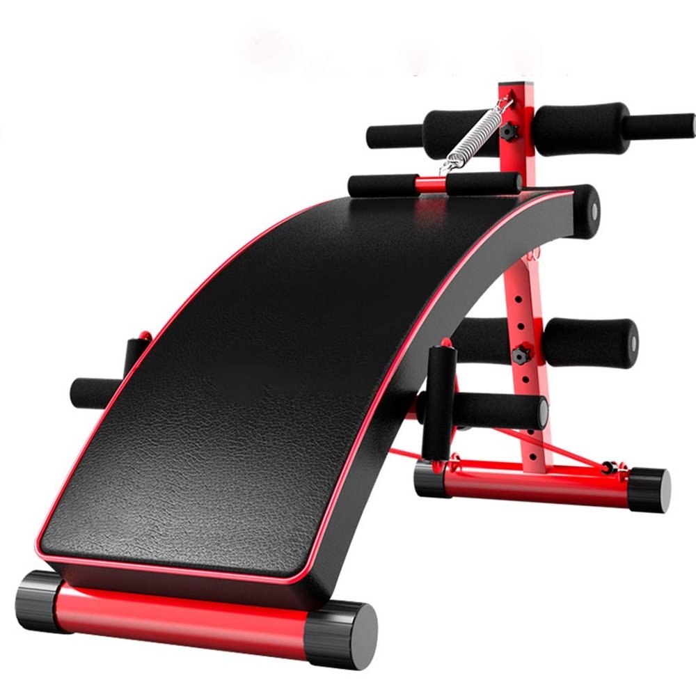 Swwin Multi-Functional Bench for Full All-in-One Body Workout Hyper Back Extension, Roman Chair, Ab Sit up Bench, Decline Bench,Core & Abdominal Machine Adjustable Ab Bench (Size : S)