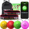 TEKXYZ Reflex Ball Family Pack with Counter App | Online Community for Boxing Ball, Ideal for Coordination, Punching, Stress Relief, Home Workouts & Fitness | Stocking Stuffer Gift for All Ages view 1