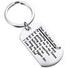 BEKECH Hockey Dad Gifts Ice Hockey Keychain Sport Thank You Gift Dear Dad Thank You for Teaching Me to Skate Father's Day from Daughter Son(silver) view 1
