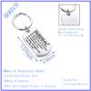 BEKECH Hockey Dad Gifts Ice Hockey Keychain Sport Thank You Gift Dear Dad Thank You for Teaching Me to Skate Father's Day from Daughter Son(silver) view 2