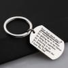 BEKECH Hockey Dad Gifts Ice Hockey Keychain Sport Thank You Gift Dear Dad Thank You for Teaching Me to Skate Father's Day from Daughter Son(silver) view 4