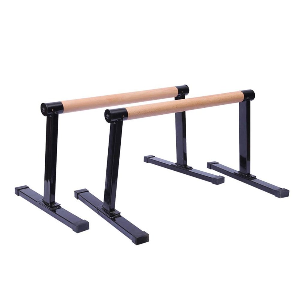 XFENG Set of 2 Wooden Push-Ups, Wood Parallettes Handstand Pushups, Push Up Bars, Anti-Slip for Calisthenics and Fitness, Men's Home Fitness Equipment