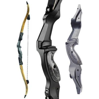 SHARROW 60 Inch Recurve Bow Hunting Takedown Bow Archery Longbow CNC Aluminum Alloy Riser Right Hand Bow Set with Carbon Arrows for Adults Shooting Practice (Yellow Bow, 35lbs)