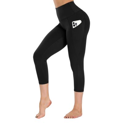 GAYHAY High Waist Yoga Pants with Pockets, Leggings for Women Tummy Control Compression Workout Leggings for Women Black