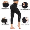GAYHAY High Waist Yoga Pants with Pockets, Leggings for Women Tummy Control Compression Workout Leggings for Women Black view 3
