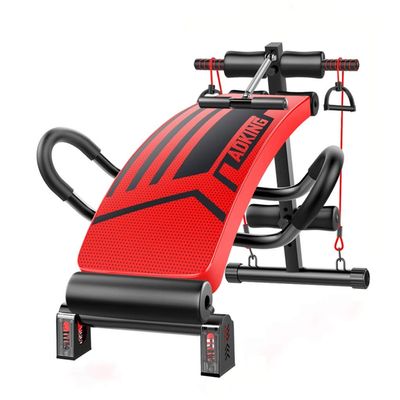 Multi-Functional Bench for Full All-in-One Body Workout Hyper Back Extension, Roman Chair, Ab Sit up Bench, Core & Abdominal Machine Adjustable Ab Bench (Color : Red)