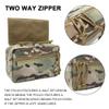 FARMSOLDIER Tactical Drop Pouch with Hook and Loop,Sub Abdominal Carrying Kit Bag Tool Pouch for Airsoft JPC CPC AVS Tactical Vest Chest Rig Army Green view 4