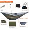 onewind 11ft Camping Hammock with Bugnet, Portable Double Hammock with Mosquito Net, Backpacking Hammock with Net Adjustable Ridgeline Tree Straps for Outdoor Hiking Backpacking, OD Green view 2