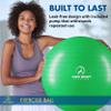 ProBody Pilates Exercise Ball - Multiple Sizes Gym Grade Balance Ball for Fitness, Workout, Pregnancy & Physical Therapy, Stability Yoga Ball Chair (Green, 65 cm) view 2