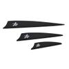 AMEYXGS 50 Pack Vanes Rubber Feather 2/3/4inch Arrow Feather Plastic Arrow Vane for DIY Hunting Archery (Black 4inch)