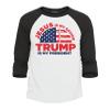 shop4ever Jesus is My Savior Trump is My President Raglan Baseball Shirt X-Large White/Black 0 view 1
