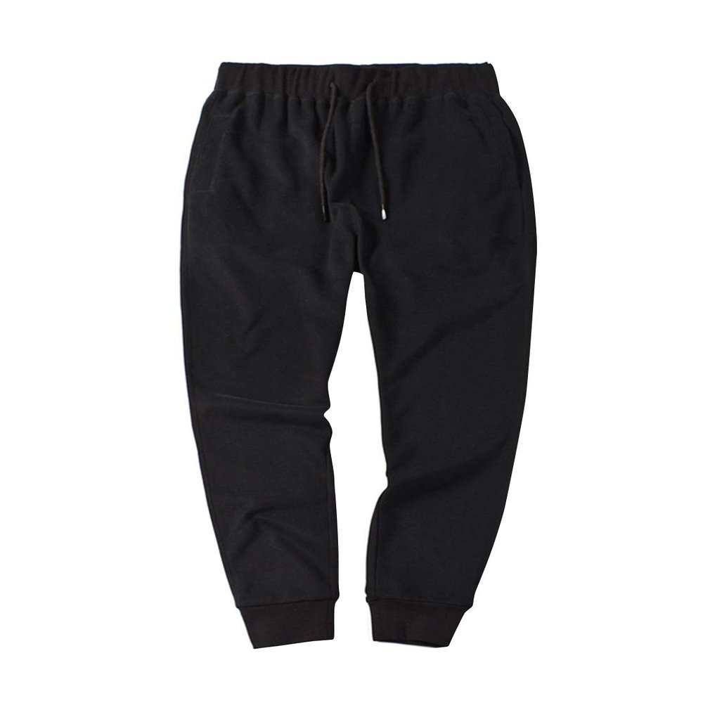 ZGZZ7 Men's Casual Comfort Active Joggers Sport Pants Running Athletic Cotton Sweatpants (Black, Large)