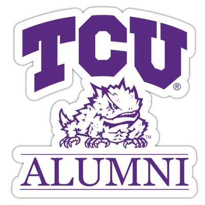 TCU Horned Frogs 4-Inch Laser Cut Alumni Vinyl Decal Sticker Officially Licensed Collegiate Product