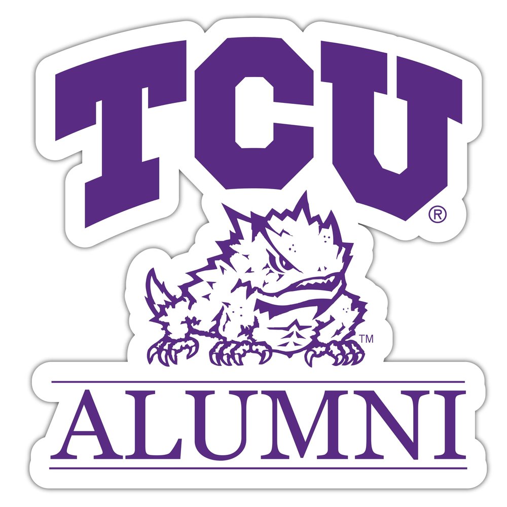 TCU Horned Frogs 4-Inch Laser Cut Alumni Vinyl Decal Sticker Officially Licensed Collegiate Product