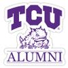 TCU Horned Frogs 4-Inch Laser Cut Alumni Vinyl Decal Sticker Officially Licensed Collegiate Product view 1