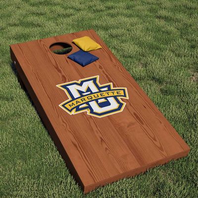 Nudge Printing Marquette University Golden Eagles Cornhole Bag Toss DIY Decal Set (Marquette Corn Hole - Decals Only)
