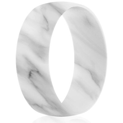 ThunderFit Silicone Wedding Rings Unisex, Rubber Engagement Bands 6.3mm Wide 1.65mm Thick - 1/2/3/4/5/6/7 Variety Multipack (Pack V, 13.5-14 (22.69mm))