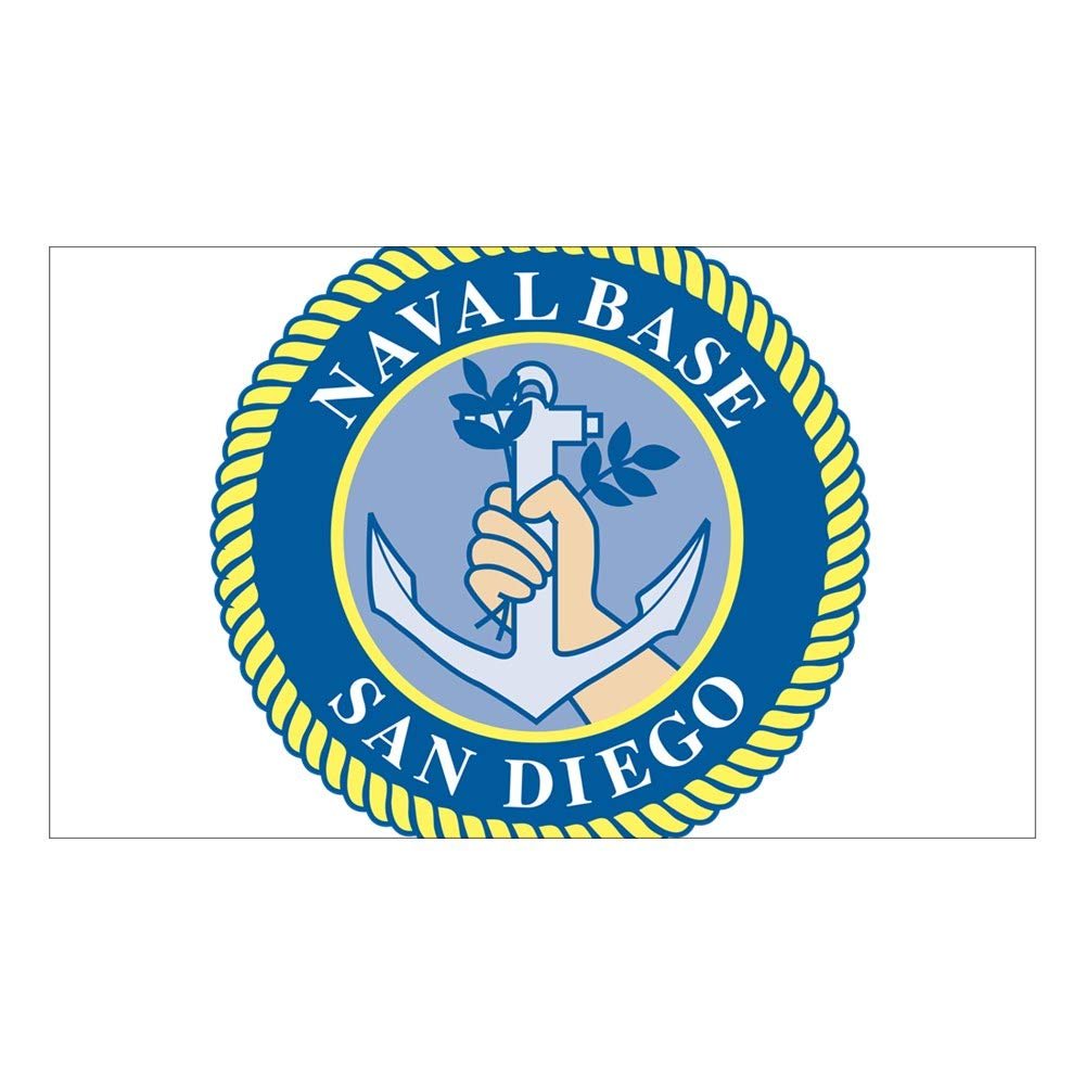 CNW Studio Naval Base San Diego Square Decal Vinyl Bumper Sticker 5"