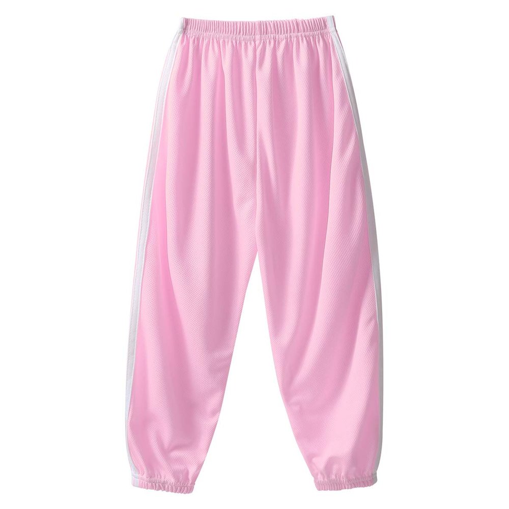 YiZYiF Kids Boys Girls Fashion Harem Pants Loose Fitting Workout Joggers Pants Soft Elasitc Quick Dry Sweatpant Elastic Pink 3-4 Yr