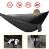 YCD Oversized rain Rope tarp and Camping Hammock with Mosquito net, Portable Single Double Hammock with Tree Strap Hammock Set for Camping, Backpacking hikes, Outdoor BackyardBlack view 2