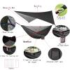 YCD Oversized rain Rope tarp and Camping Hammock with Mosquito net, Portable Single Double Hammock with Tree Strap Hammock Set for Camping, Backpacking hikes, Outdoor BackyardBlack view 4