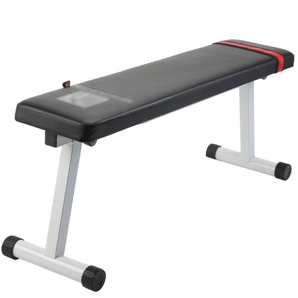 ZYCSKTL Dumbbell Benches Foldable Dumbbell Fitness Stool, Home Bench Press Stool, Multifunctional Fitness Equipment Large Flat Stool (Color : Black, Size : 112 * 47.5 * 33cm)
