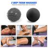 Odoland Massage Set - 360 Trigger Point, Muscle Roller Stick, Y Shaped Handheld, 2 Massage Balls for Legs, Arms - Myofascial & Deep Tissue Pain Relief - Black view 4