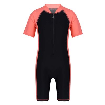 iiniim Kids Girls Two Piece Rash Guard Swimsuit Shirt Top with Boyshort UPF 50+ Sun Protective Swimwear Watermelon Red&Black 3-4