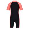 iiniim Kids Girls Two Piece Rash Guard Swimsuit Shirt Top with Boyshort UPF 50+ Sun Protective Swimwear Watermelon Red&Black 3-4 view 2