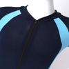 iiniim Kids Girls Two Piece Rash Guard Swimsuit Shirt Top with Boyshort UPF 50+ Sun Protective Swimwear Short Sleeves Navy Blue 10-12 view 3