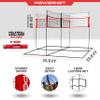 PowerNet Four Square Volleyball Net, 4-Sided Outdoor Net for Backyard Games, Park or Beach, Volleyball Training Equipment (Four Square) view 3
