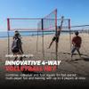 PowerNet Four Square Volleyball Net, 4-Sided Outdoor Net for Backyard Games, Park or Beach, Volleyball Training Equipment (Four Square) view 4