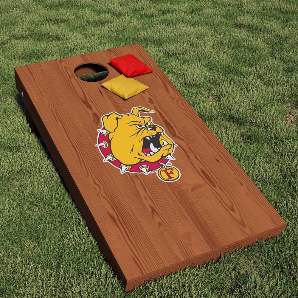 Ferris State University Cornhole Bean Bag Toss Tailgating Game DIY Decal Set (Includes Two Ferris State Decals)